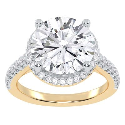 10K 4.50CT Certified Lab Grown Diamond Engagement Ring