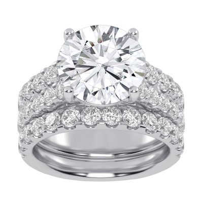 10K 6.00CT Certified Lab Grown DIAMOND BRIDAL SET
