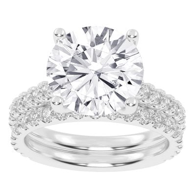 10K 5.00CT Certified Lab Grown Diamond Bridal Set