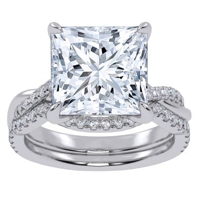 10K 4.33CT Certified Lab Grown DIAMOND BRIDAL SET