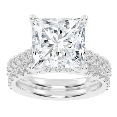 10K 5.00CT Certified Lab Grown DIAMOND BRIDAL SET
