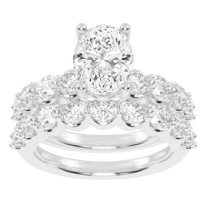10K 6.51CT Certified Lab Grown DIAMOND BRIDAL SET