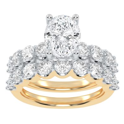 10K 6.51CT Certified Lab Grown DIAMOND BRIDAL SET