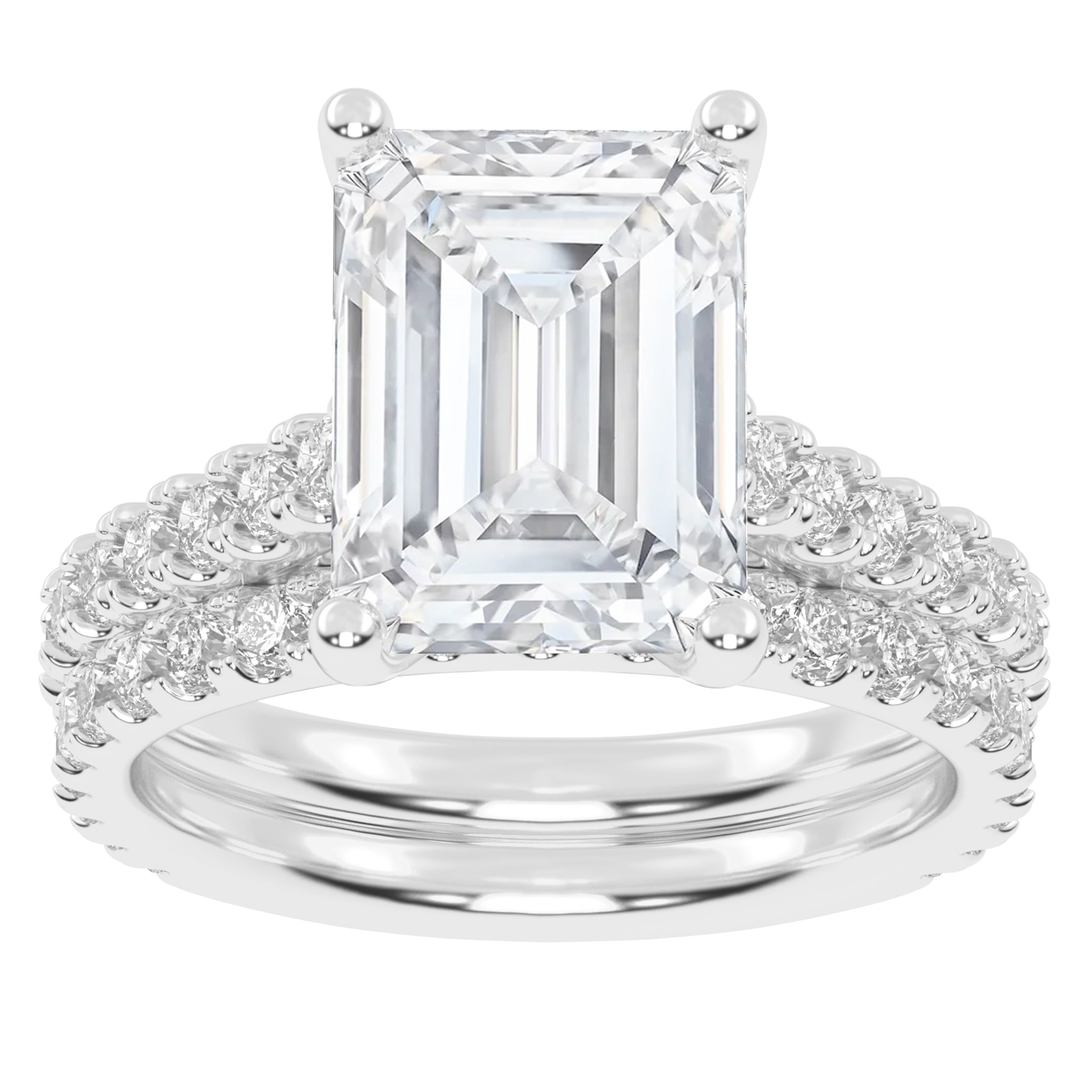 10K 5.00CT Certified Lab Grown DIAMOND BRIDAL SET