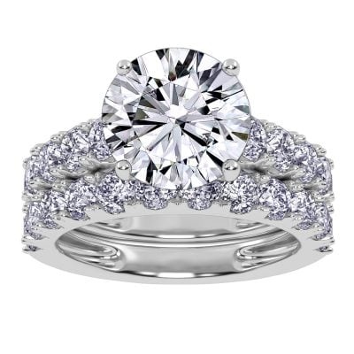 10K 5.00CT Certified Lab Grown DIAMOND BRIDAL SET