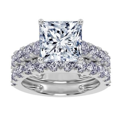 10K 5.00CT Certified Lab Grown DIAMOND BRIDAL SET