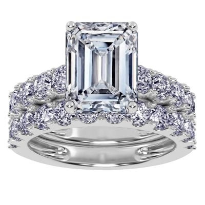 10K 5.00CT Certified Lab Grown DIAMOND BRIDAL SET