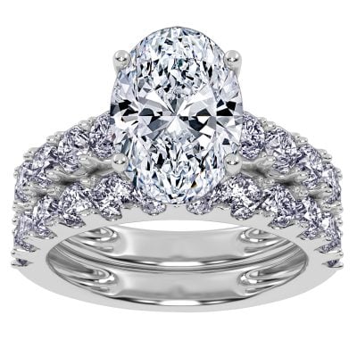 10K 5.00CT Certified Lab Grown DIAMOND BRIDAL SET