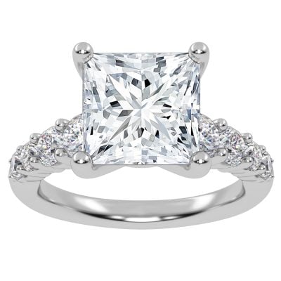 10K 3.75CT Lab Grown Diamond Engagement Ring