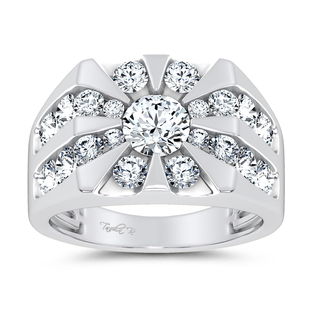 14k 3.00CT Certified Lab Grown Mens Ring