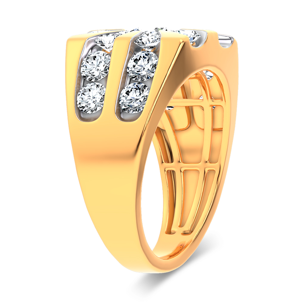 14k 3.00CT Certified Lab Grown Mens Ring - Image 2
