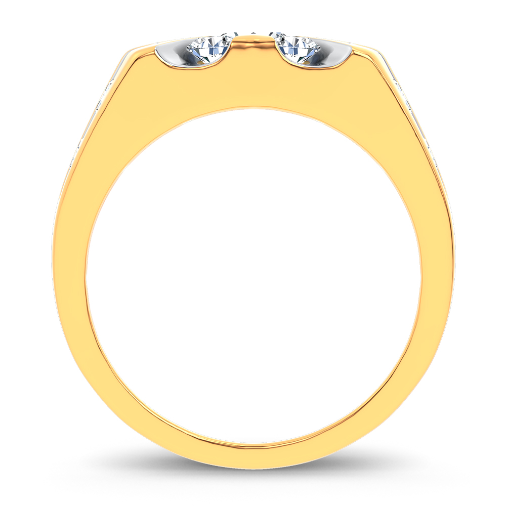 14k 3.00CT Certified Lab Grown Mens Ring - Image 3