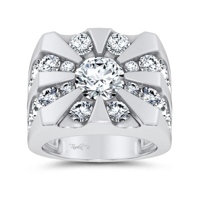 14k 7.00CT Certified Lab Grown Mens Ring