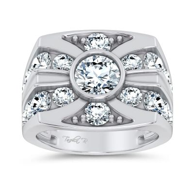 14k 4.75CT Certified Lab Grown Mens Ring