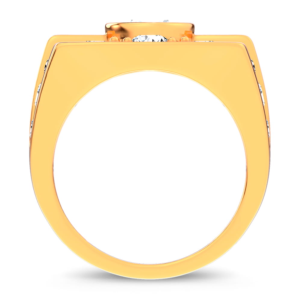 14k 4.75CT Certified Lab Grown Mens Ring - Image 3