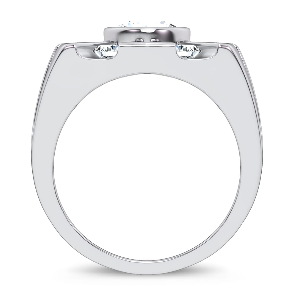 14k 4.49CT Certified Lab Grown Mens Ring - Image 3