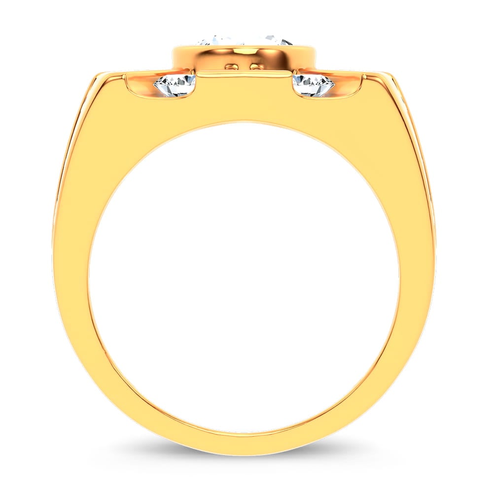14k 4.49CT Certified Lab Grown Mens Ring - Image 3