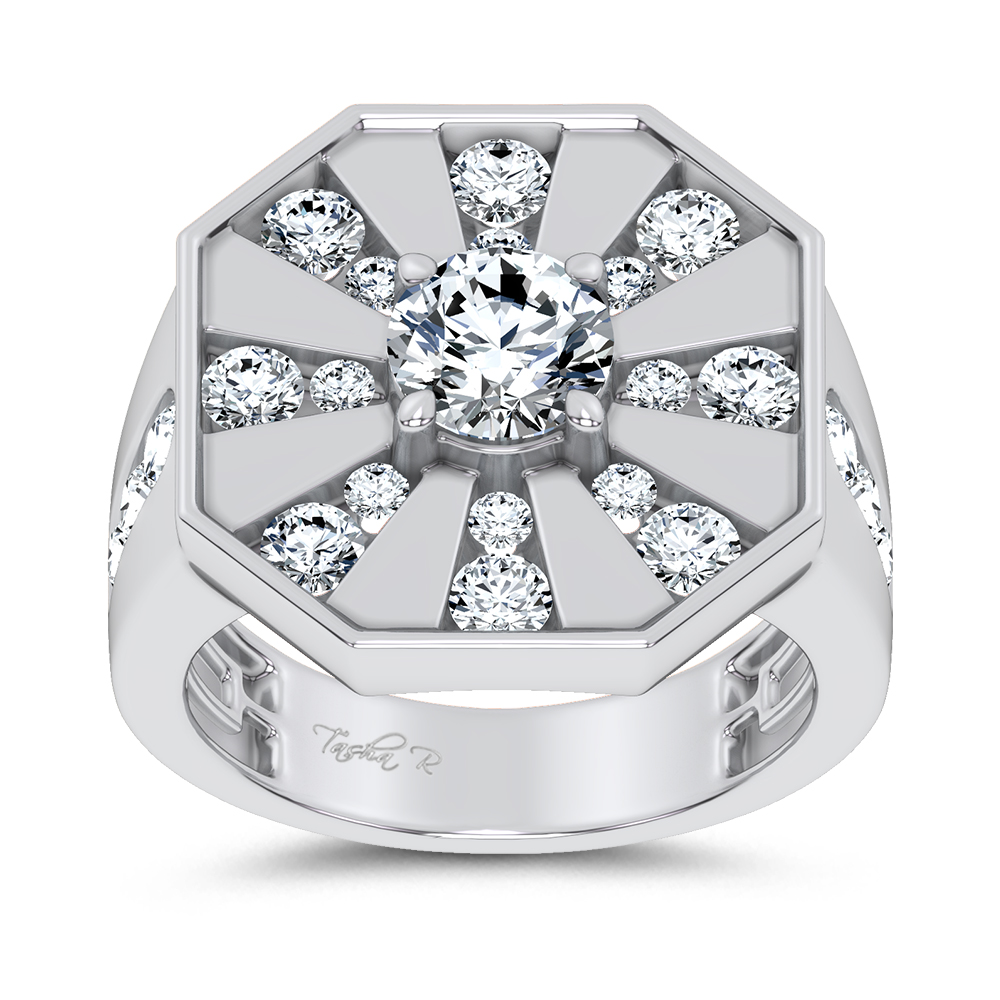 14k 3.00CT Certified Lab Grown Mens Ring