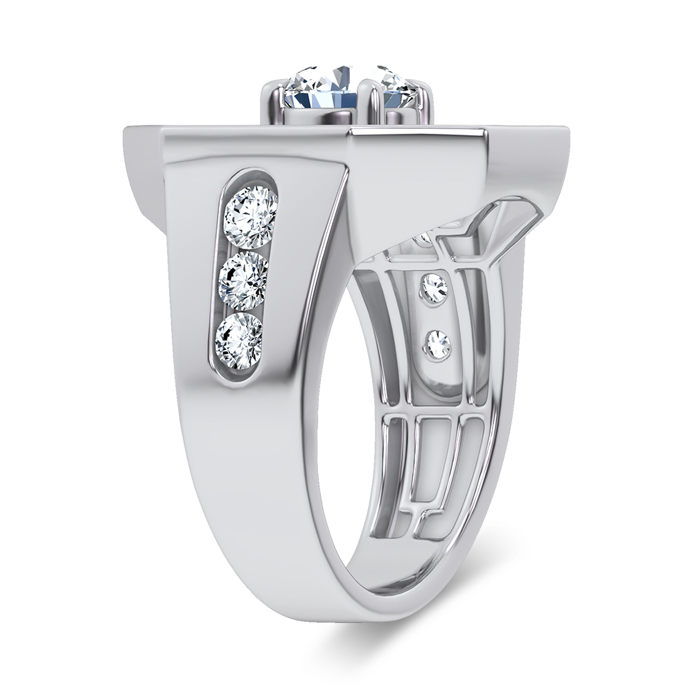 14k 3.00CT Certified Lab Grown Mens Ring - Image 2