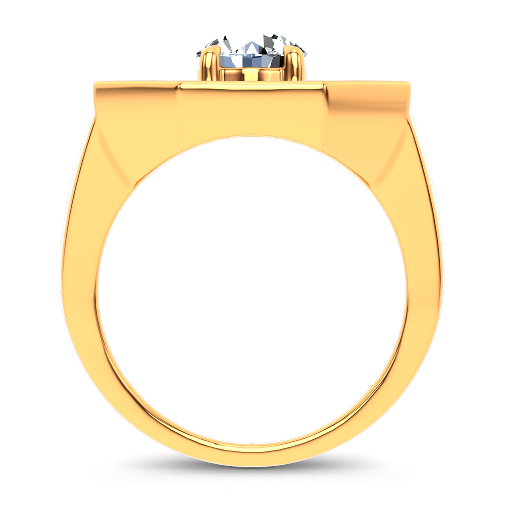 14k 3.00CT Certified Lab Grown Mens Ring - Image 3