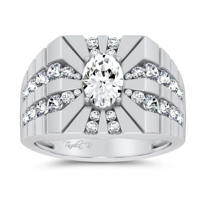 14K 2.25CT Certified Lab Grown Mens Ring