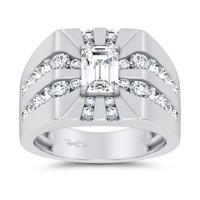 14k 3.00CT Certified Lab Grown Mens Ring