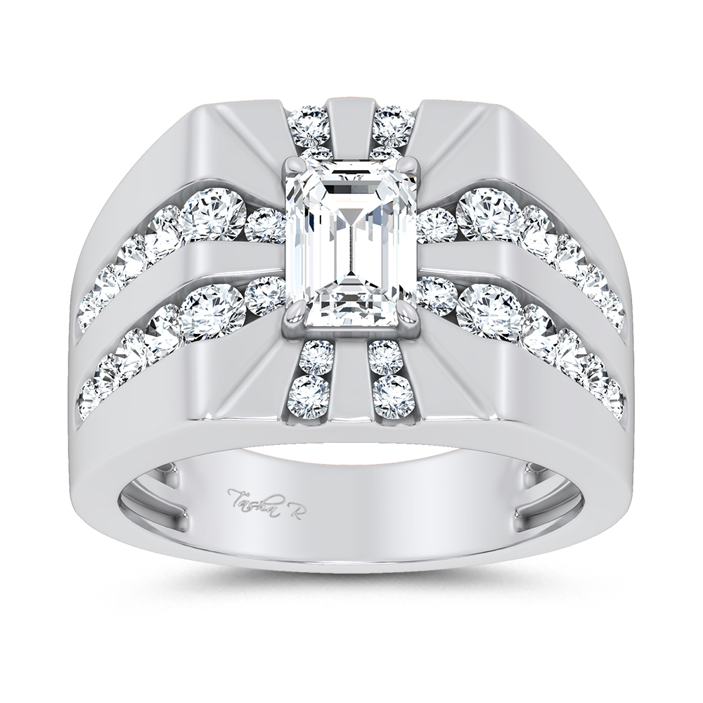 14k 3.00CT Certified Lab Grown Mens Ring