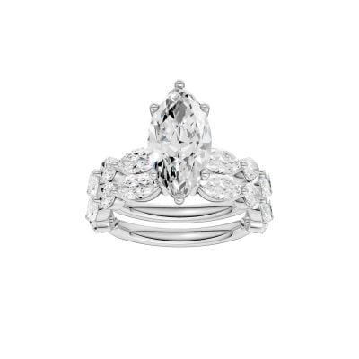 14K 4.00 CT Lab Grown Diamond Bridal Set