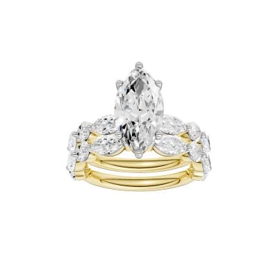 14K 4.00 CT Lab Grown Diamond Bridal Set