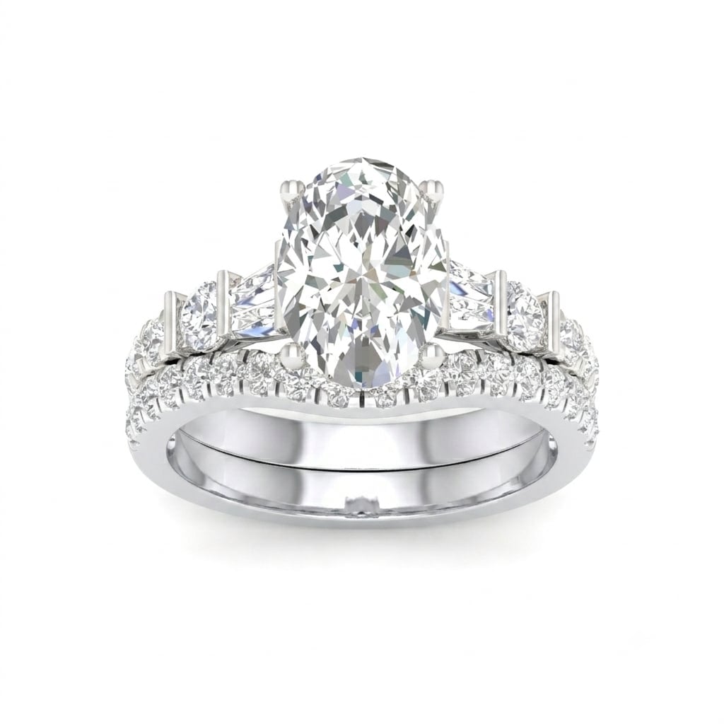 14K 2.75 CT Lab Grown Diamond Bridal Set
