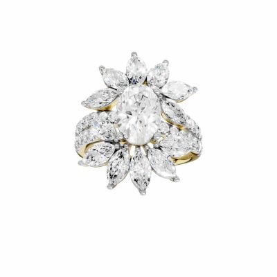 14K 4.75 CT Lab Grown Diamond Bridal Set