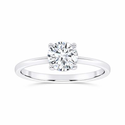 10K 1.00CT Certified Lab Grown Solitaire Ring