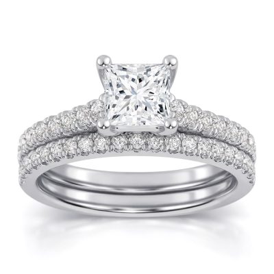 10K 1.50CT Certified Lab Grown Diamond Bridal Set