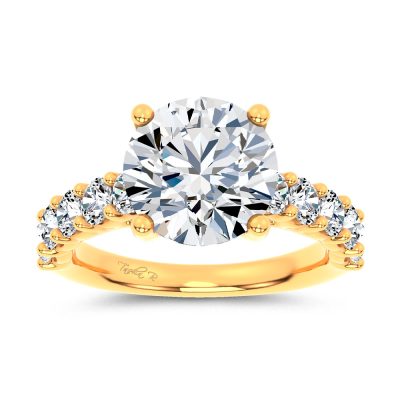14K 4.20CT Certified Lab Grown Engagement Ring