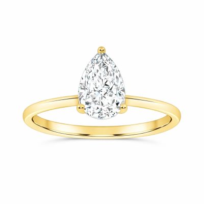 10K 1.00CT Certified Lab Grown Solitaire Ring