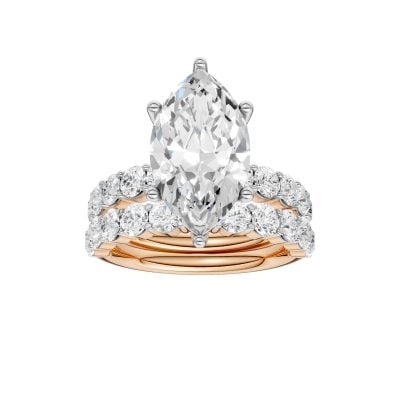 14K 6.00 CT Lab Grown Diamond Bridal Set