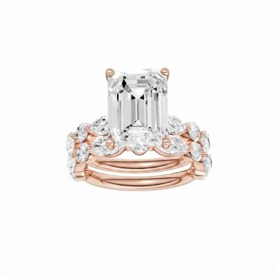 14K 6.00 CT Lab Grown Diamond Bridal Set