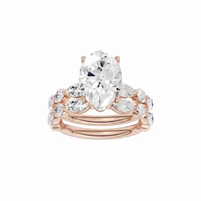 14K 6.00 CT Lab Grown Diamond Bridal Set