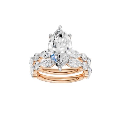 14K 5.00 CT Lab Grown Diamond Bridal Set