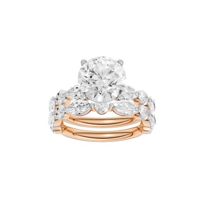 14K 5.00 CT Lab Grown Diamond Bridal Set