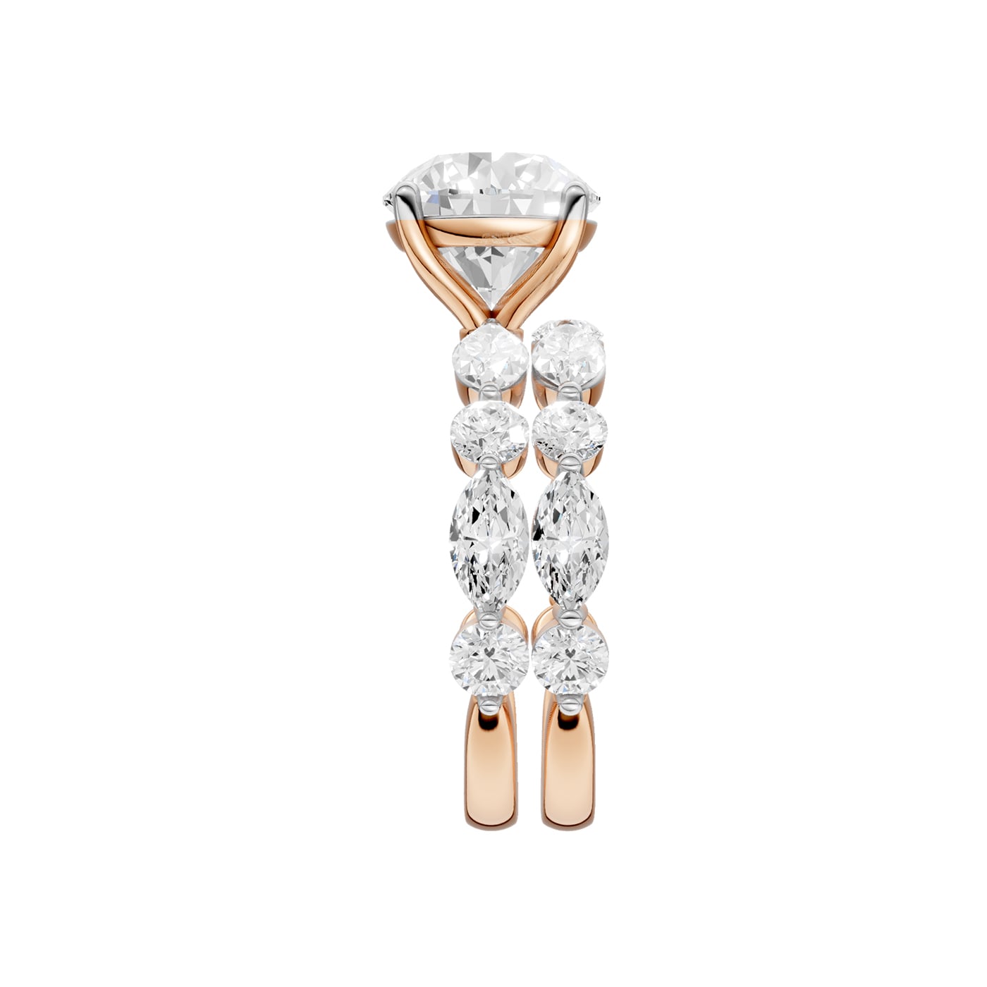 14K 5.00 CT Lab Grown Diamond Bridal Set - Image 4