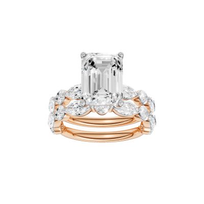 14K 5.00 CT Lab Grown Diamond Bridal Set