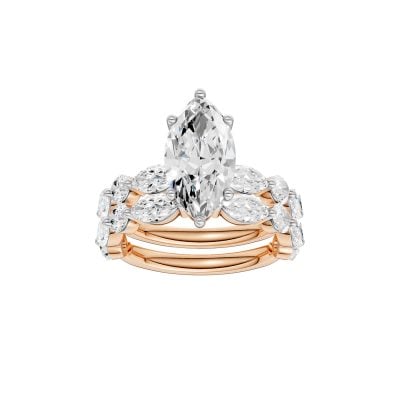 14K 4.00 CT Lab Grown Diamond Bridal Set