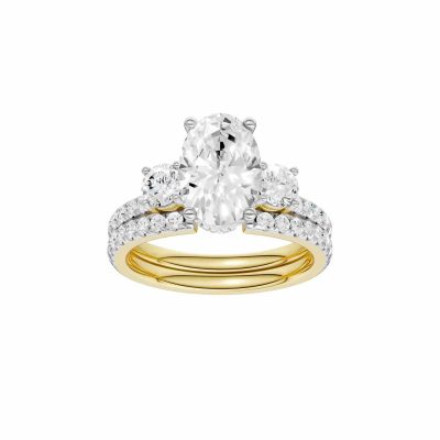 14K 3.25 CT Lab Grown Diamond Bridal Set