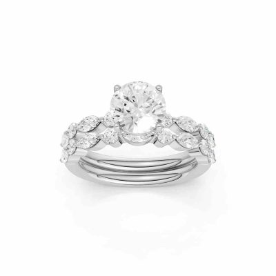 14K 2.50 CT Lab Grown Diamond Bridal Set