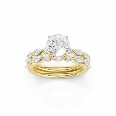 14K 2.50 CT Lab Grown Diamond Bridal Set