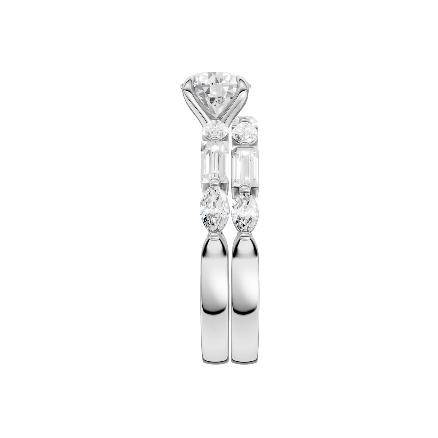 14K 2.00 CT Lab Grown Diamond Bridal Set - Image 3