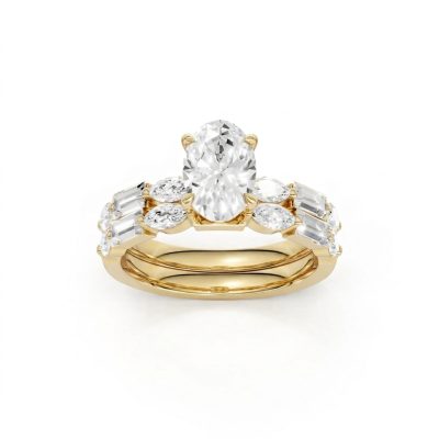 14K 2.00 CT Lab Grown Diamond Bridal Set