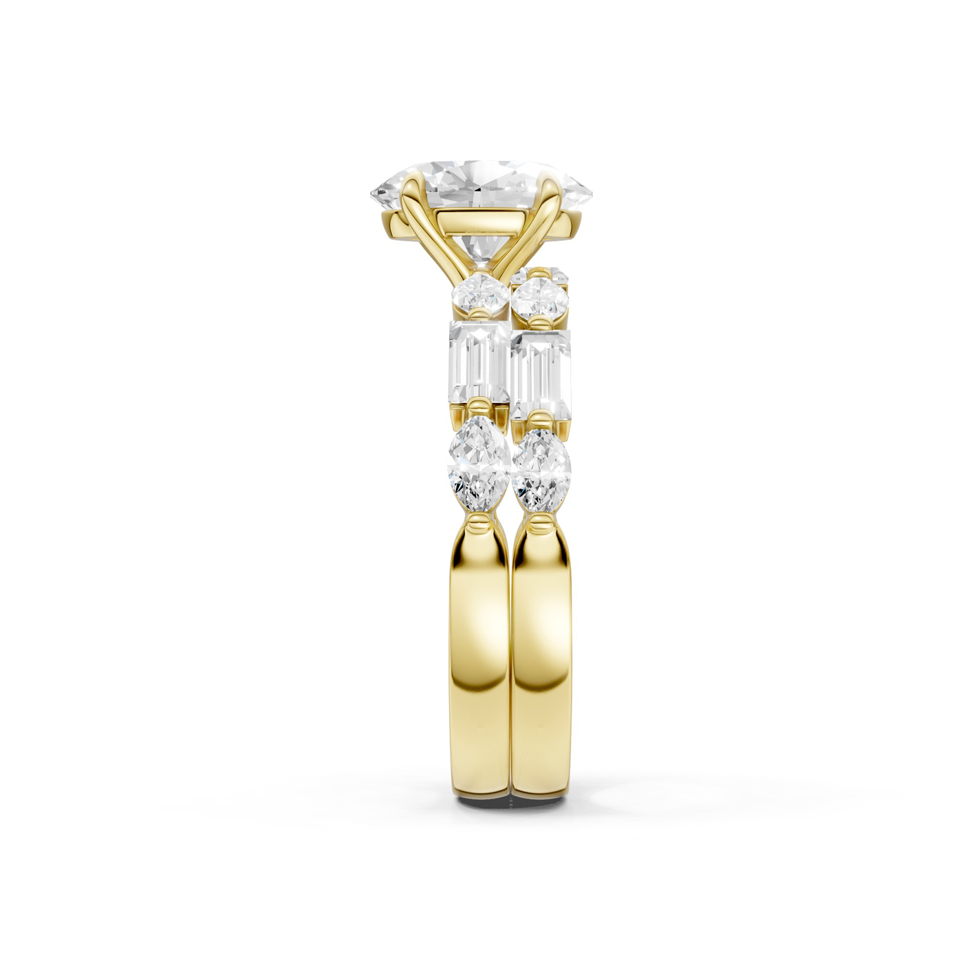 14K 2.00 CT Lab Grown Diamond Bridal Set - Image 3