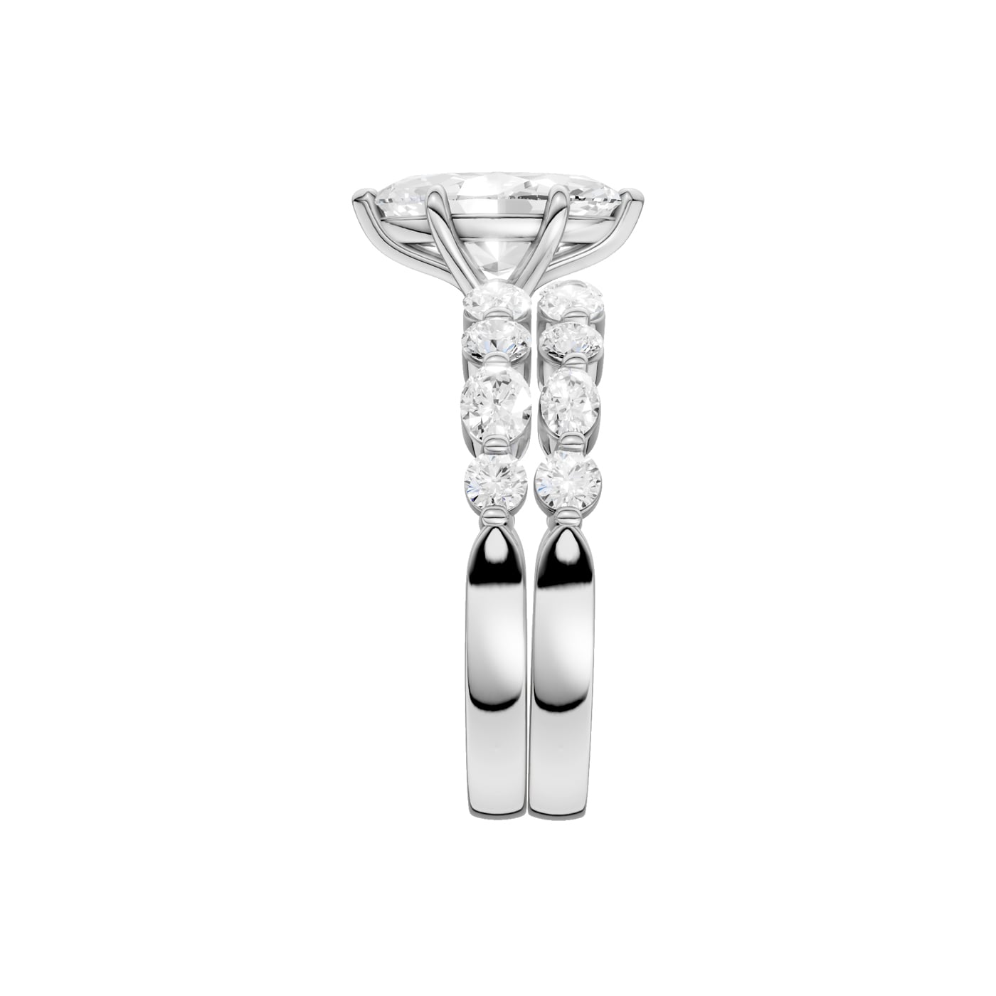 14K 2.00 CT Lab Grown Diamond Bridal Set - Image 3